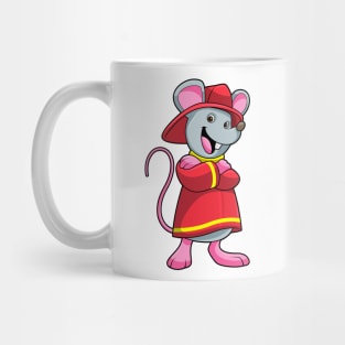 Mouse as Firefighter with Helmet Mug